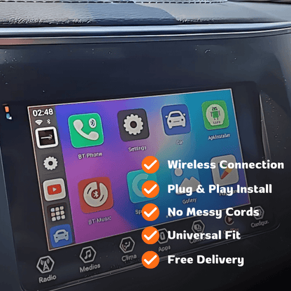 AutoTek™  Wireless 2 in 1 CarPlay/Android Auto Adaptor